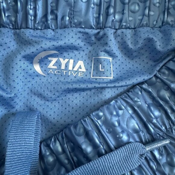 Zyia Active Women's Bomber Shorts High Rise Bubble Water Drop Blue Size Large - Picture 8 of 14